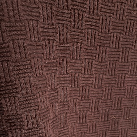 Karl Lagerfeld Eggplant Purple Textured Pattern Oversized Long Sleeve Sweater - Picture 3 of 8